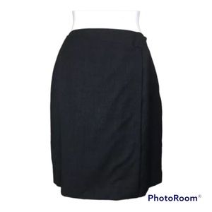 Cache Grey Faux Wrap Mini Skirt Career 8 NWT
